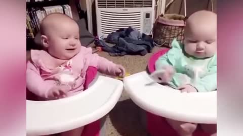 Funny Twins Baby Playing Together Funniest Baby Video