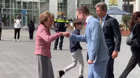 Prinses Margriet en neef Bernardo op Prinses Christina Concours