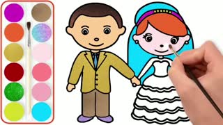 Drawing and Coloring for Kids - How to Draw Boy and Girl