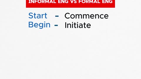 Informal English Vs formal English