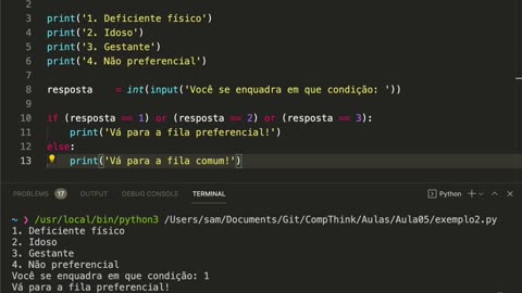 Operador or em python