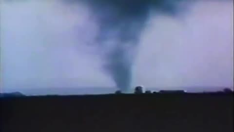 The dance of a multiple-vortex Oklahoma tornado in a 1982 news special