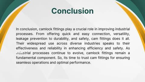 5 Ways Camlock Fittings Improve Industrial Processes