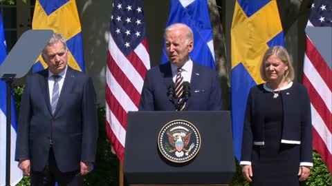 President Biden reiterates his support for admitting Sweden and Finland into NATO