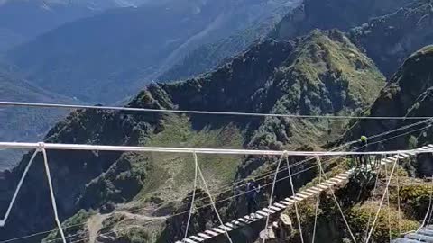 Swing in the mountains