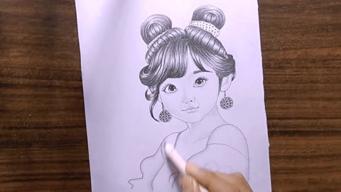 how to draw a girl baby easy
