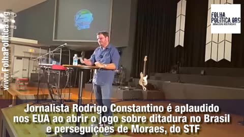 Jornalista Rodrigo Constantino é aplaudido nos EUA ao abrir o jogo sobre ditadura no Brasil e perseguições de Moraes, do STF