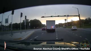 High-Speed Chase of Armed Carjacker in Box Truck Has Insane Ending