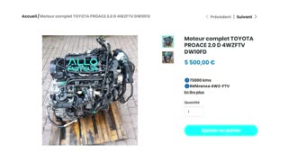 ALLOMOTEUR.COM - Moteur complet TOYOTA PROACE 2.0 D 4WZFTV DW10FD