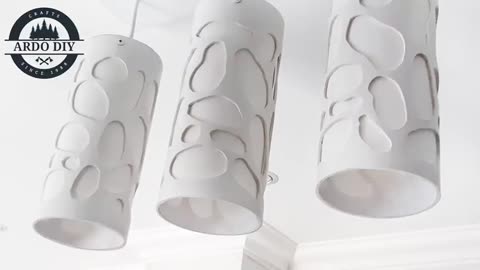 Home Decor - Diy Chandelier lamp From PVC Pipe