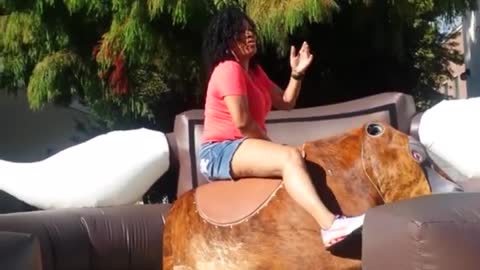 Funny Mechanical Bull Fails - Better hold on tight