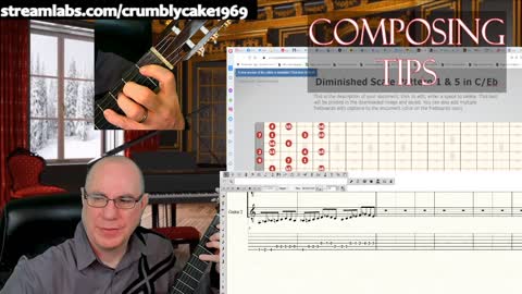 Composing for Classical Guitar Daily Tips: Diminished Scale Pattern 1 & 5 in C/Eb