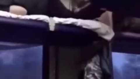 Drunk man falls off bed in sleeper train