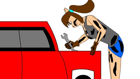 Chikia Alien Mechanic Working on Car