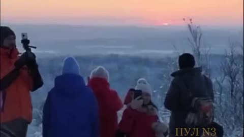 Residents of Murmansk discovered the sun for the first time in 40 days. It happened around 12.45,.