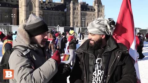 Ottawa Demonstrator Says Multicultural Crowd Is Complete Opposite of Media's Racism Narrative!!!