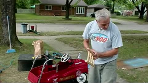 Fire engine pedal car restoration.
