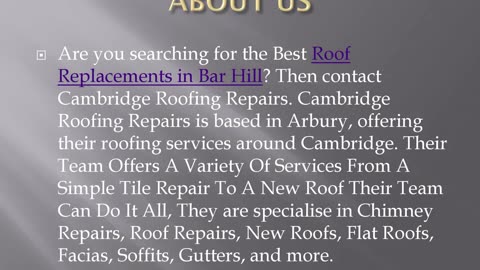 Best Roof Replacements in Bar Hill