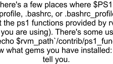 Why does bash keep showing my ruby version in the prompt