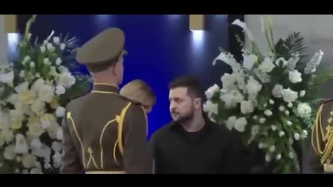 Zelenskys attend funeral of first Ukrainian president