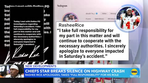 Rashee Rice admits involvement in high-speed car crash