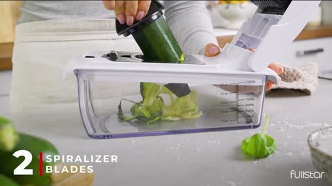 9-in-1 Deluxe Vegetable Chopper Vegetable Cutter - Spiralizer Vegetable Slicer Dicer -