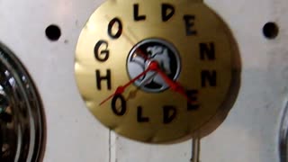 Golden Holden Custom Hubcap Wall Clock