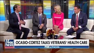 Ocasio-Cortez at town hall on veterans' health care