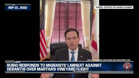 Rubio Responds To Migrants' Lawsuit Against DeSantis Over Martha's Vineyard Flight