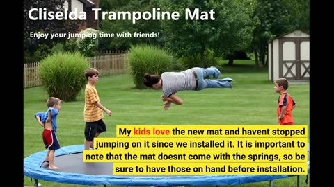 Watch Full Review: Replacement Jumping Mats for All Brands - Frame Sizes 12FT, 14FT, 15FT - Mat...