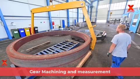 The World's Largest Bevel Gear CNC Machine- Modern Gear Production Line. Steel Wheel Manufacturing