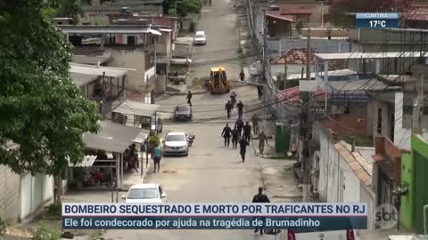 Bombeiro é sequestrado e morto por traficantes no RJ | SBT Brasil (17/11/22)