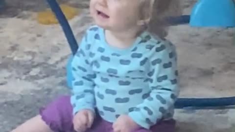 Baby Sister Confused By Clarinet