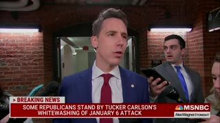 Sen. Josh Hawley Asked About Tucker Releasing Accurate J6 Footage