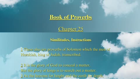 Christian Meme Video: Proverbs Chapter 25 (07/07/2024)