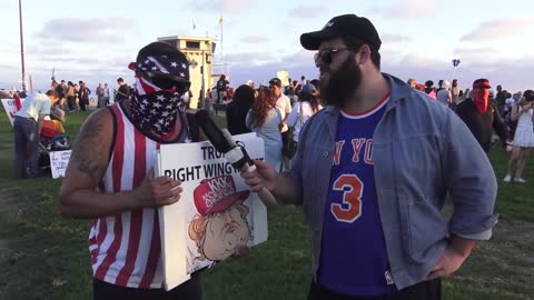 Fleccas Talks Interviews ANTIFA Getting Violent At Trump Protest