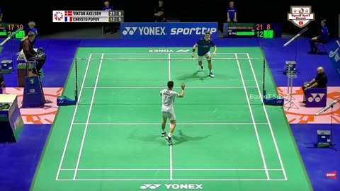 highlights - viktor axelsen vs christo popov - Swiss open 2023