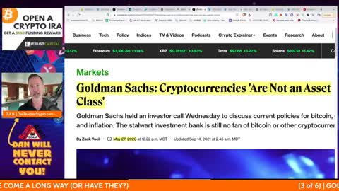 GOLDMAN SACHS TO PARTNER WITH FTX. CRYPTO LIFT.