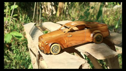 How to make a miniature wooden car rolls royce