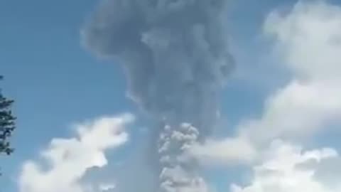 Mount Ibu, volcano, Indonesia spewed ash five kilometers into the sky, largest eruptions this year