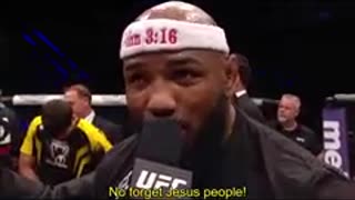 UFC fighter Yoel Romero: "Go for Jesus don't forget Jesus people!"