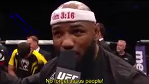 UFC fighter Yoel Romero: "Go for Jesus don't forget Jesus people!"