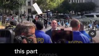 Crowd Gathers To Protest New York City Mayor Eric Adams Calling Him Biden’s B*tch