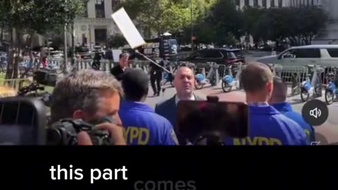 Crowd Gathers To Protest New York City Mayor Eric Adams Calling Him Biden’s B*tch