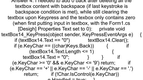 How can I determine if the Backspace has been pressed in the KeyPress event