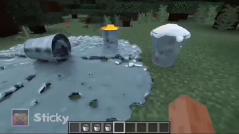 Minecraft Realistic Water vs Lava vs Snow