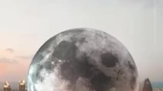 Scale model of the moon being build in Dubai