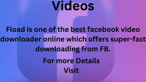 Download Facebook Videos