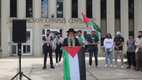 Rabbi in support of pro-Palestinian students at Rutgers University