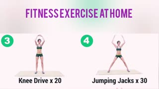 One hour exercise at home without any equipment